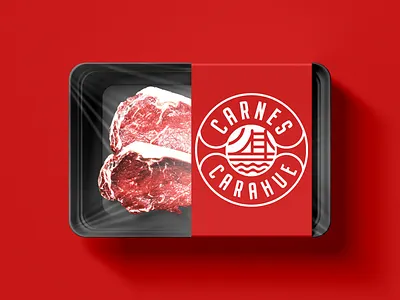 Logo Carnes Carahue carahue carne chile design logo vector