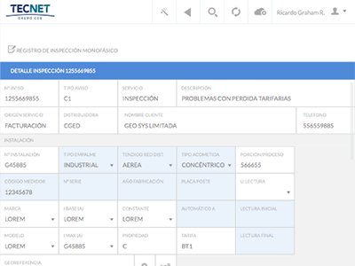 UI Inspection form ui