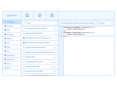 Snipr, rebound (real screenshot) manager snippets