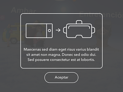 Info popup for webVR app