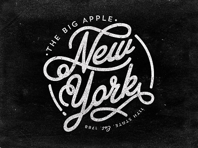 New York lettering typography vintage