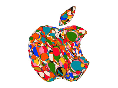 Apple Logo Experiment abstract design colour experimental illustration design illustrations logo technique vector