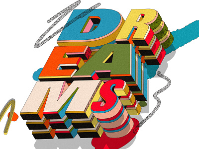 Dreams 3d andrew footit design graphic design illustration type typography