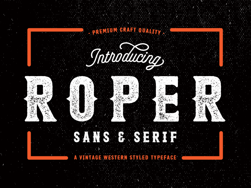 Roper Font font letterpress press retro sans serif stamp typeface vintage western