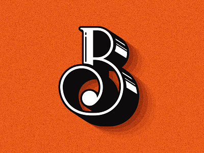 B-Retro b lettering retro type typography