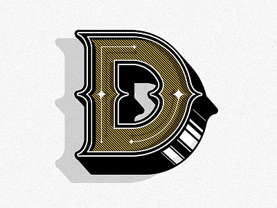 Letter-a-day - "D" alphabet andrewfootit typedesign typography vector