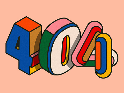 Custom 404 page graphic. andrew footit branding graphic design illustration typ type typography website