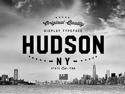 Hudson NY - Display Font american andrew footit bold font hudson new york serif slab sport typeface