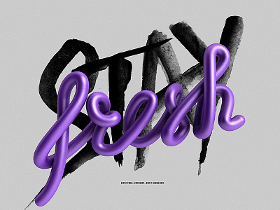 Stay Fresh - Types of inspiration 3d andrew footit experiment fresh paint texture typography urban.