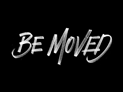 Be Moved hand hand drawn lettering logo logotype