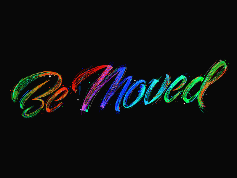 Be Moved - Colour hand lettering logotype type typography