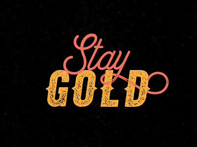 Stay Gold - Over App app motivation sport type typography vintage