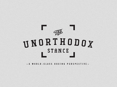 The Unorthodox Stance - Logo boxing branding logo logotype sport typography