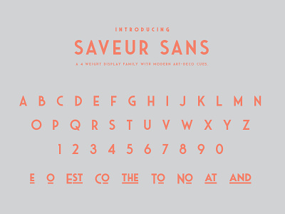 Saveur Sans art deco branding cafe font food french logo retro sans serif typeface