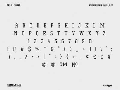 Comply Slab - 338 Glyphs