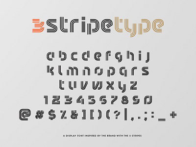 3.Stripe.Type - a display font adidas display font lowercase poster sport typeface