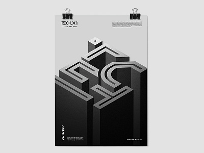 Tech - Technol Font 3d font poster technology typeface typography vector