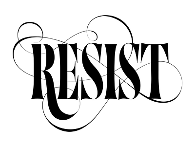 Resist Lettering fonts lettering serif type typography