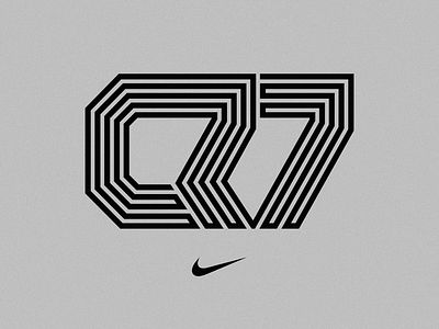 CR7 football logo nike ronaldo sport typography