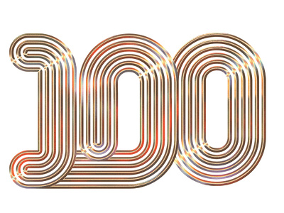 Billboard Power 100 3d andrew footit editorial illustration logotype magazine music type typography