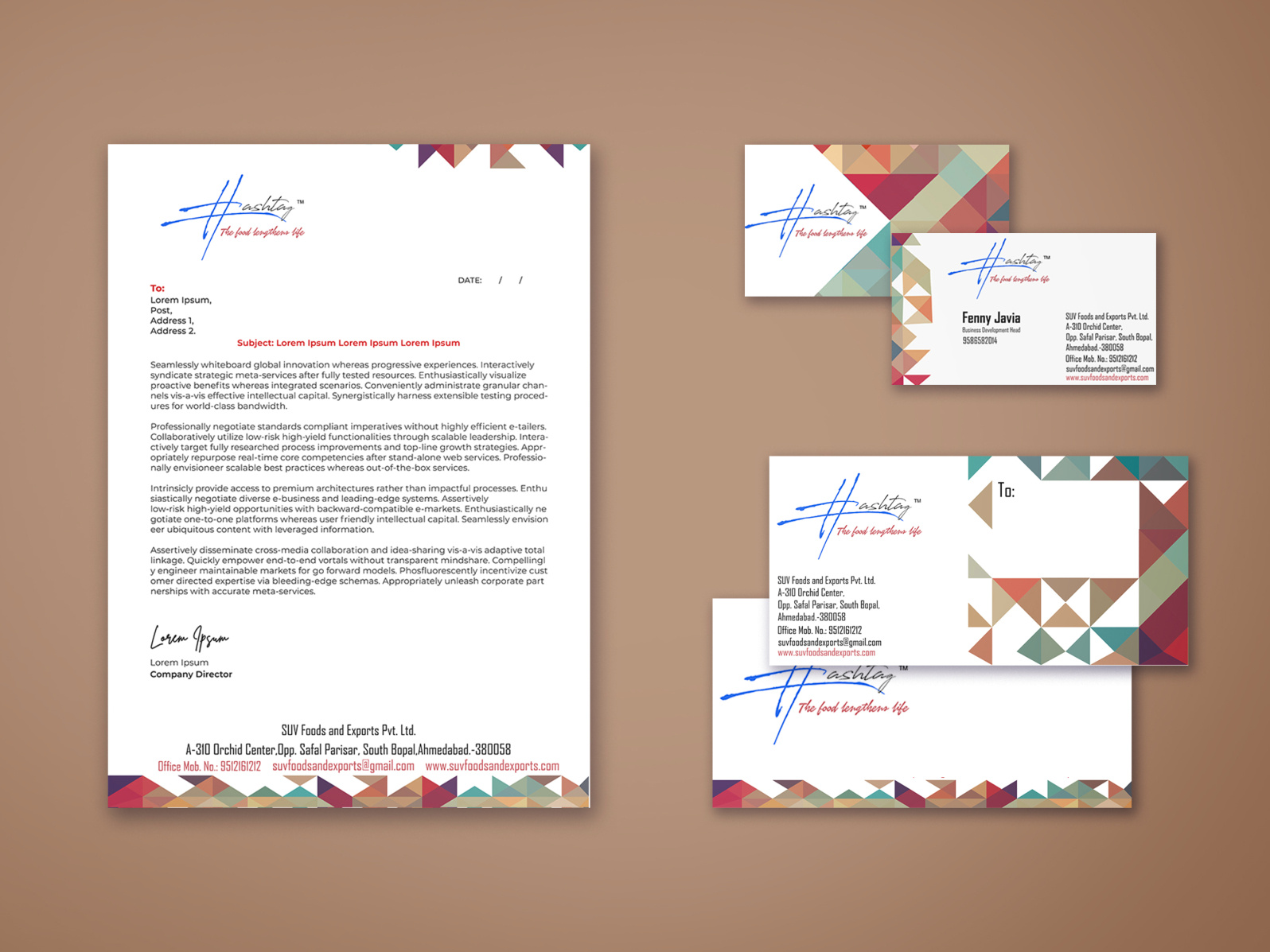 Hashtag Branding Stationery Design Logo by Kaushal Prajapati on