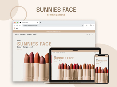 Sunnies Face graphic design ui ux web design