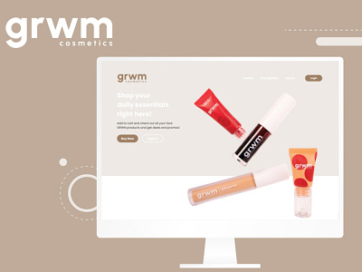 grwm cosmetic - sample ui app branding figma ui web design