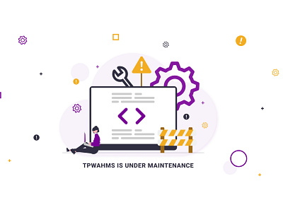 Under Maintenance page design figma illustration ui vector web design