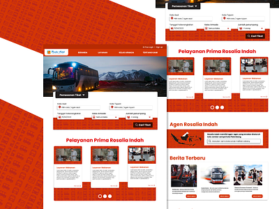 Re-design Transport website (Rosalia Indah) app branding design graphic design icon illustration logo ui ux vector