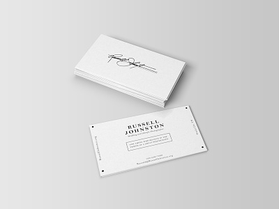 Russell Johnston Photography black and white branding business card business cards logo photography