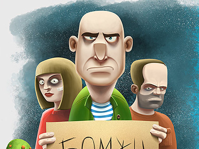 Homeless (reality show) design illustration web