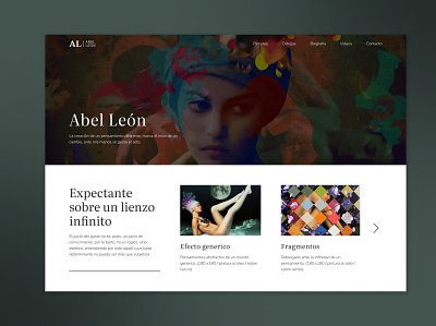 Artist Website - Desktop Design app artist design desktop figma gallery art painting ui user interface ux web design website