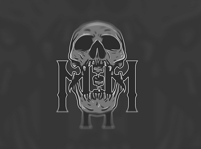 MM Skull Logo branding dark illustration logo macabre vector