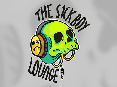 Sickboy Lounge Logo branding dark design evil green illustration logo macabre vector zombie