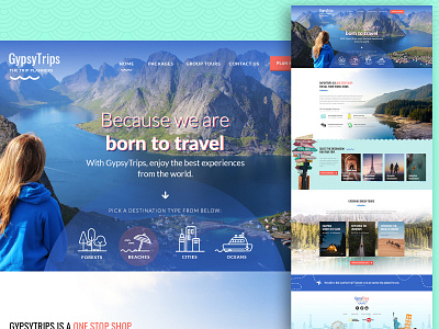 Concept for Travel Website Homepage