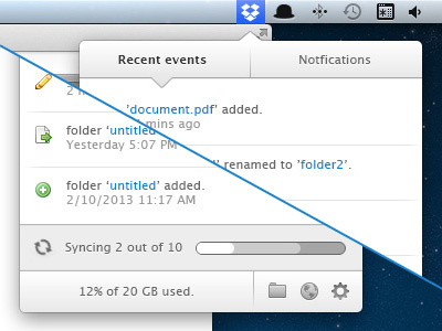 Dropbox: Events