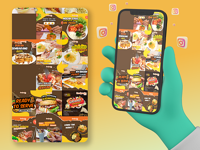 #Project : Instagram Template | Foodpedia Bima animation branding design graphic design grid instagram instagramtemplate template