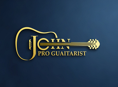 Guitar logo design 3d animation branding graphic design logo motion graphics ui