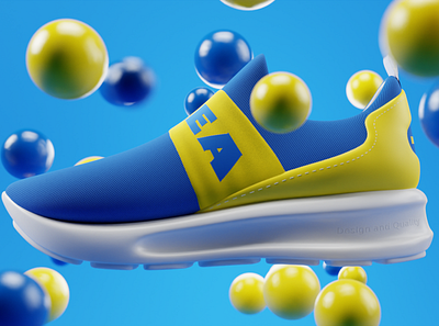 Nikea 3d 3dart blender c4d colorful footwear ikea nike sneakers