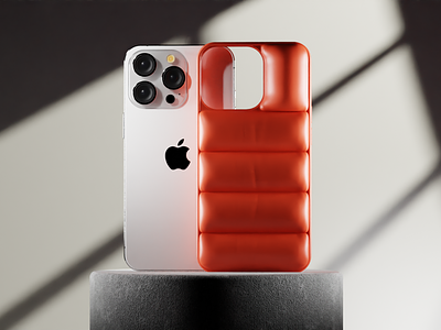 iPhone Puffer Case 3D Render