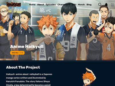 web layout on anime anime figma graphices ui web page