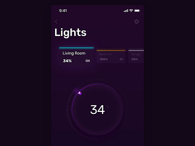 Smart Home Remote app futuristic gauge home house internet iot light remote settings smart things