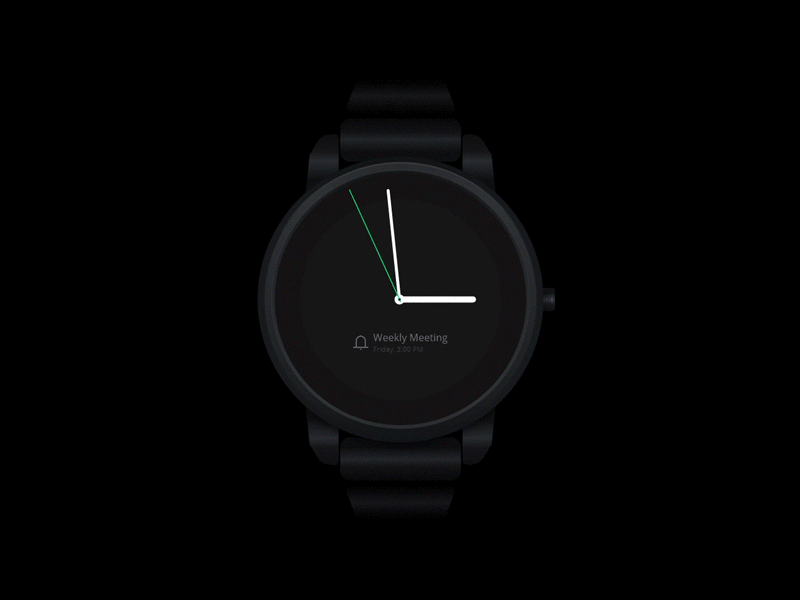 Smartwatch alarm animate animation app auto auto animate clock face interaction madewithadobexd motion notification reminder skeuomorphic smart smartwatch time watch wearable xd