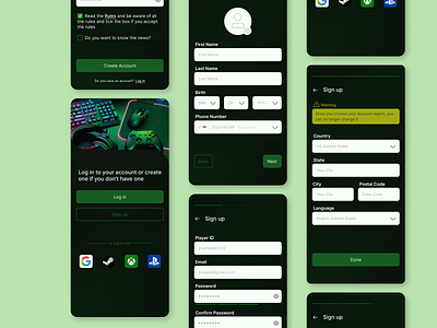 Game store registration page Made with figma android design game game luncher game shop graphic design log in mobile sign up sign up page ui ux