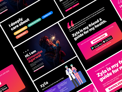 Health Superstars | Launching soon | Zyla Health application carousel design dribbble graphic illustration stories uiux ux vector