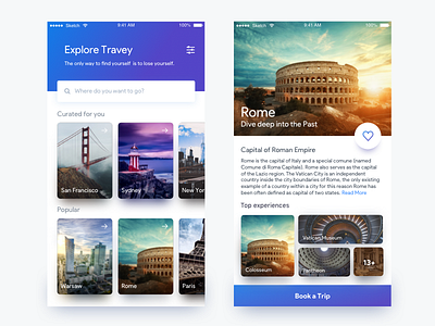 Travel App UI by Himanshu Agarwal on Dribbble