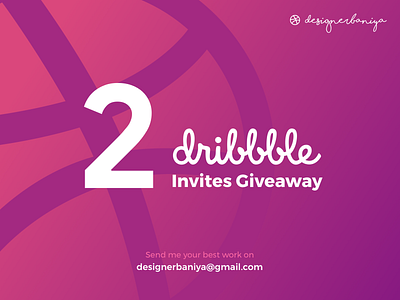 Dribble Invite Giveaway design dribbble giveaway graphic illustration uiux vector