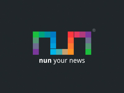 NUN color interface logo logotype news plataform site ui web