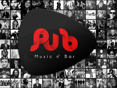 PUB Music n' Bar artist bar club logo logotype music pick rock song