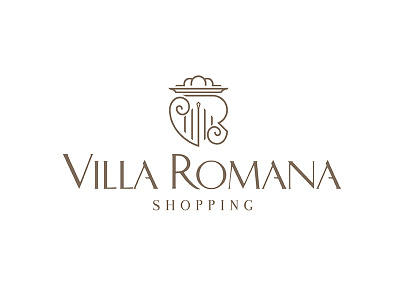 Villa Romana Shopping icon logo pilar roma rome shopping symbol villa